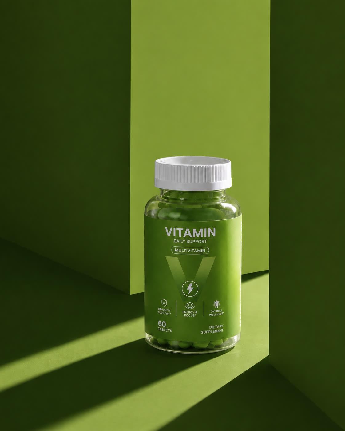 Vitamínový doplnok, produktový vizuál